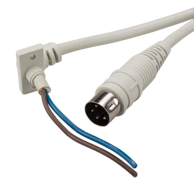 Cordon de secteur de PIN To 2 PIN Cable-Tail White Motor Cable du mâle 4 de connecteur de vacarme de Reach/ROHS pour actionner le matériel médical TMCABLE020070